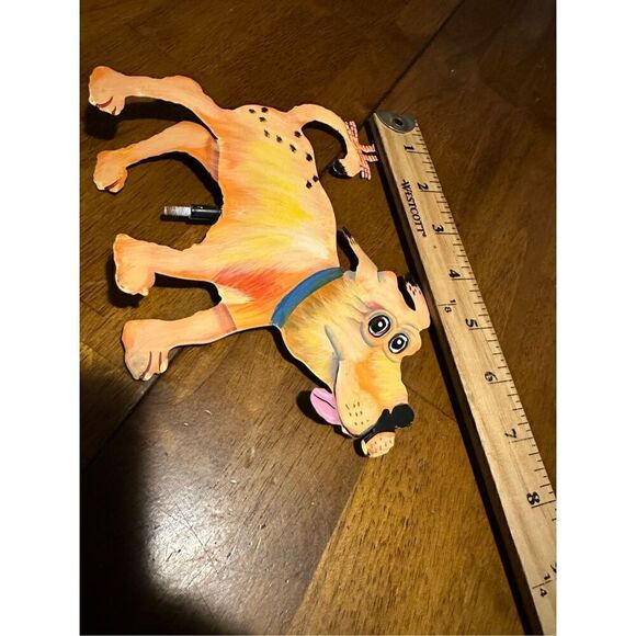 Vtg Bella Casa J Sumner Ganz Metal Garden Sign Sculpture Dog Bird Maggie New 7” - Picture 8 of 9